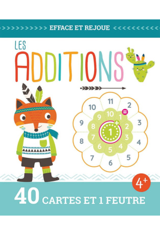 Les additions - 40 cartes et un feutre effaçable