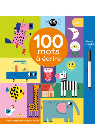 100 mots à écrire - Avec 1 feutre effaçable