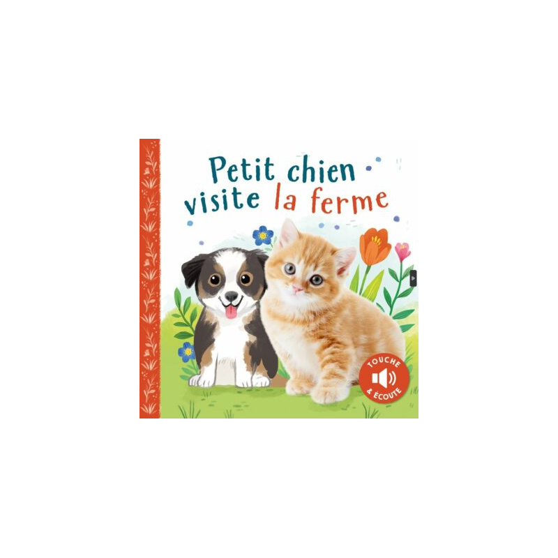 Petit chien visite la ferme