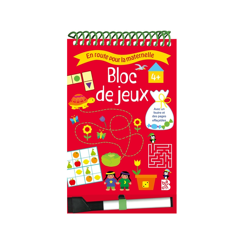 Bloc de jeux avec spirales et feutre 4+