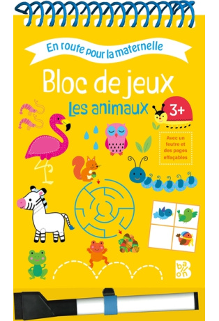 Bloc avec spirales et feutre - Les animaux