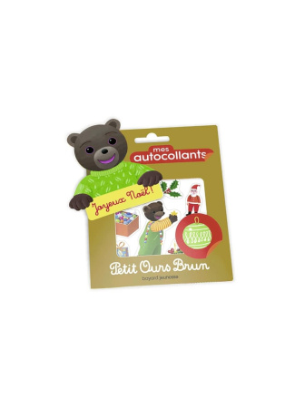 Mes autocollants Petit Ours Brun - Joyeux Noël !