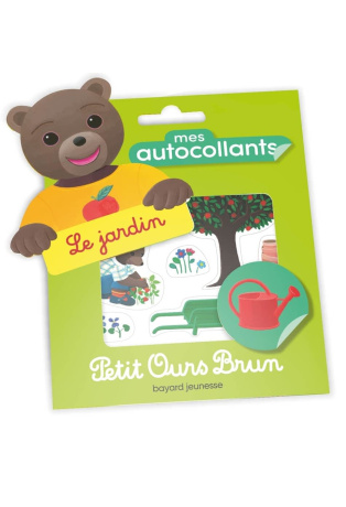 Mes autocollants Petit Ours Brun - Le jardin