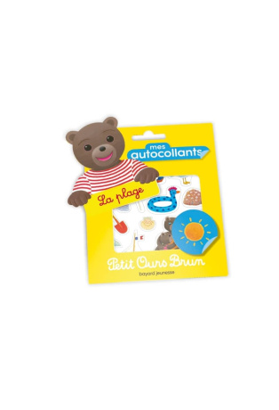 Mes autocollants Petit Ours Brun - La plage