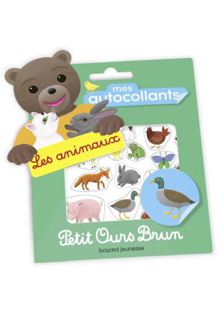 Mes autocollants Petit Ours Brun - Les animaux