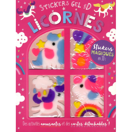 Stickers gel 3D Licornes