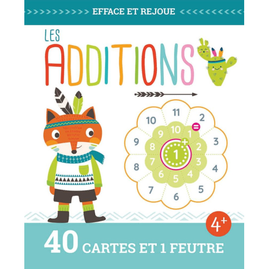 Les additions - 40 cartes et un feutre effaçable