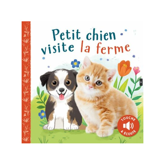 Petit chien visite la ferme