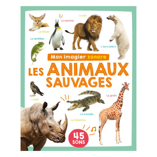 Mon imagier sonore - Les animaux sauvages