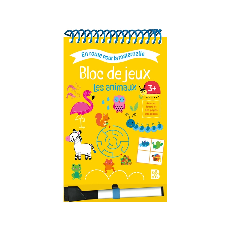 Bloc avec spirales et feutre - Les animaux