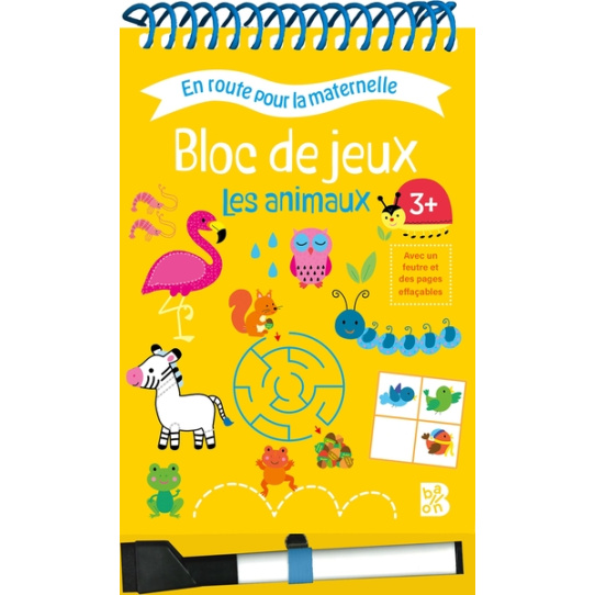 Bloc avec spirales et feutre - Les animaux