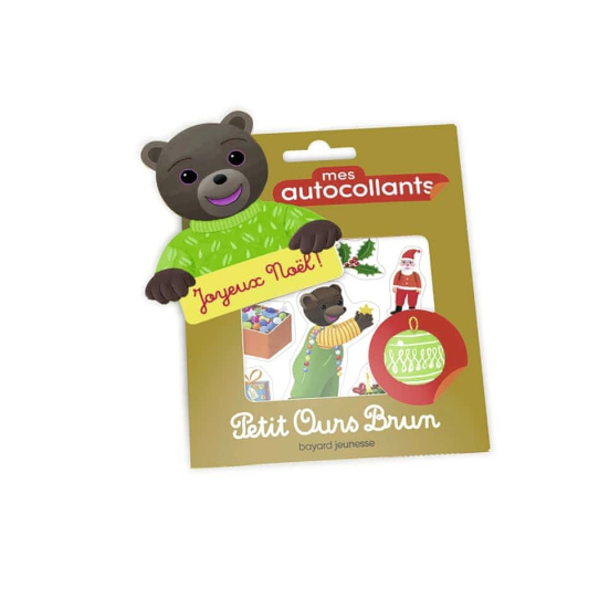 Mes autocollants Petit Ours Brun - Joyeux Noël !