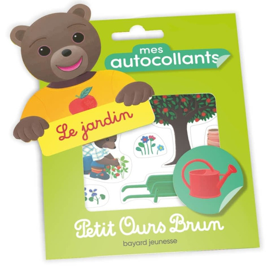Mes autocollants Petit Ours Brun - Le jardin