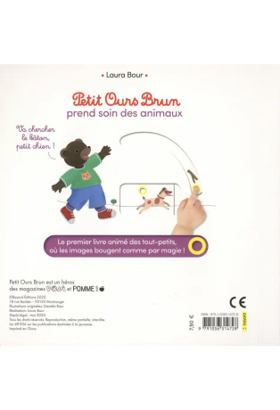 Petit Ours Brun prend soin des animaux - Livre animé