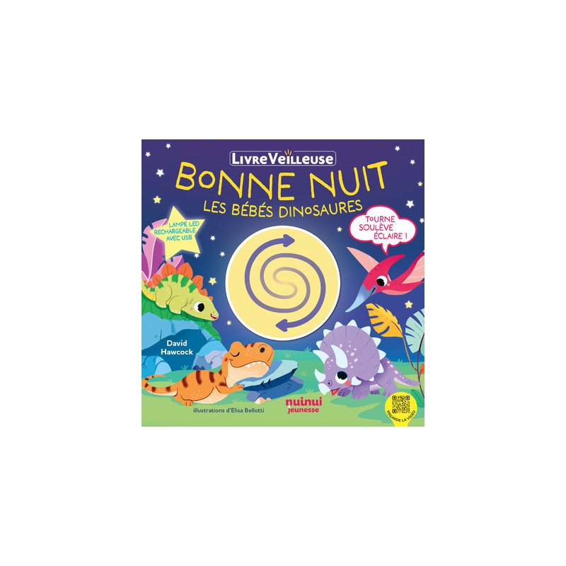 Bonne nuit les bébés dinosaures - Livre veilleuse