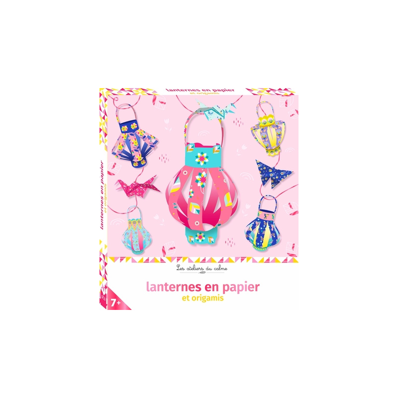 Lanternes en papier et origamis - boîte avec accessoires