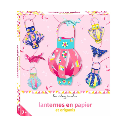 Lanternes en papier et origamis - boîte avec accessoires